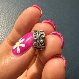Pandora clip on swirl motif charm
